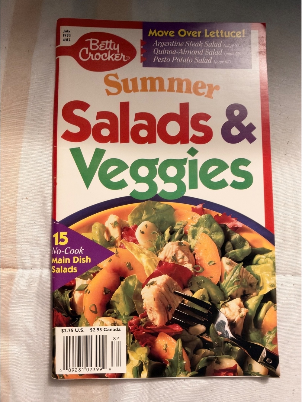 Betty Crocker Summer Salads & Veggies Magazine July 1993 Issue